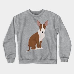 Bull Terrier Dog Sitting Crewneck Sweatshirt